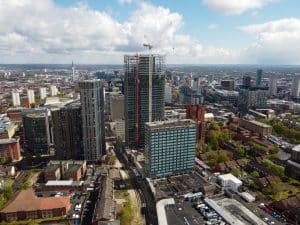 Broad Street Birmingham drone photograph